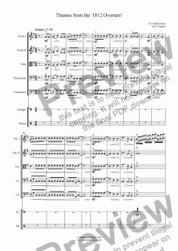 page one of Themes from the ’1812 Overture’
