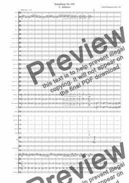 page one of Symphony No 109 2nd movt. Scherzo