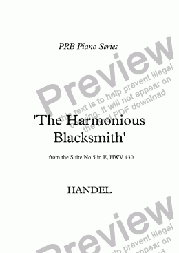 page one of PRB Piano Series: The Harmonious Blacksmith