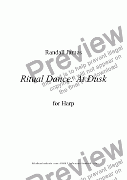 page one of Ritual Dance: At Dusk