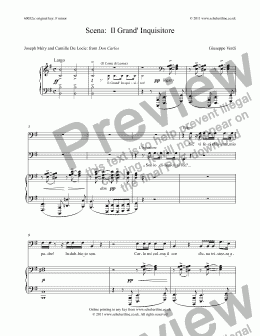 page one of Il Grand’ Inquisitore - scene/duet [Don Carlos: bass, bass]