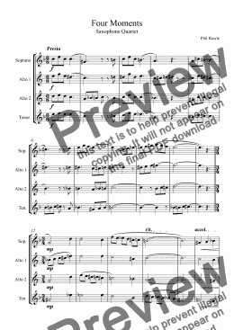 page one of Four Moments - Sax Quartet (SAAT)