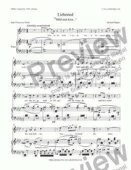 page one of Mild und leise...(Liebestod ) [Tristan und Isolde: sop.]