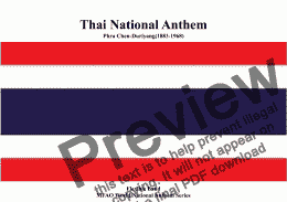 page one of Thai National Anthem for Flexible Band & Percussion (MFAO World National Anthem Series)