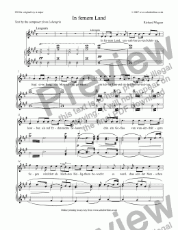 page one of In fernem Land [Lohengrin: tenor]