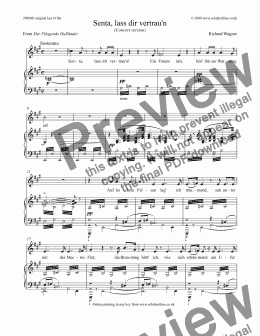 page one of Senta, lass dir vertrau’n  (Concert version) [Holländer: tenor]