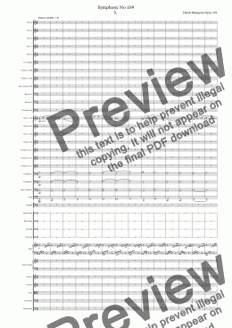 page one of Symphony No 109 3rd movt.