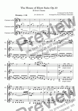 page one of The House of Eliott Suite II Op.10