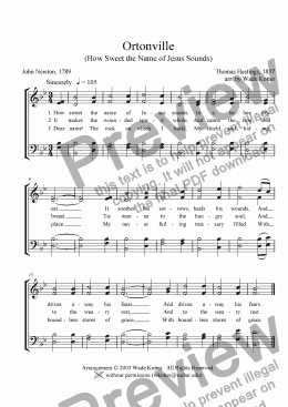 page one of How Sweet the Name of Jesus Sounds (Ortonville)