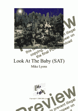 page one of Christmas Choral - Look At The Baby (SAT)