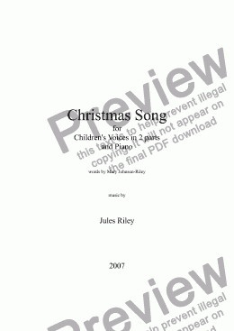 page one of Christmas Song [2007]