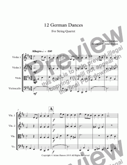 page one of 12 German Dances