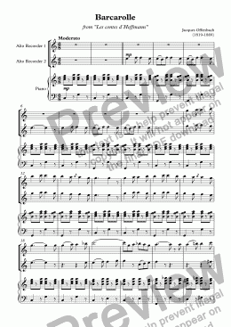 page one of Barcarolle (Offenbach)