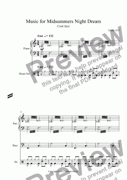 page one of Music for Midsummers Night Dream