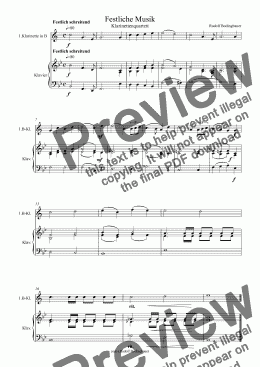 page one of Festliche Musik Klarinette in B-Klavier