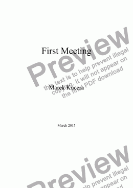 page one of First Meeting