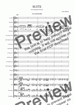 page one of Suite for Classical Orchestra