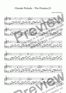 page one of Chorale Prelude - The Promise(2)