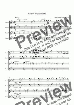 page one of Christmas Flutes: Winter Wonderland