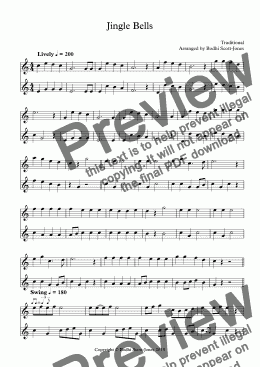 page one of Jingle Bells Jazzy Duet