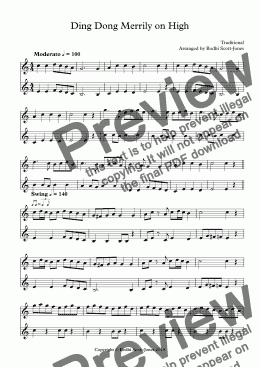 page one of Ding Dong Merrily on High Jazzy Duet