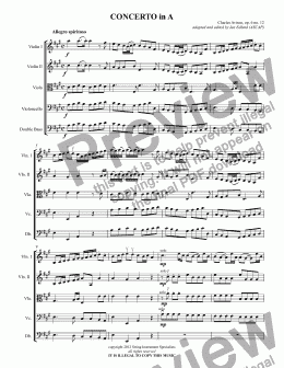 page one of CONCERTO in A