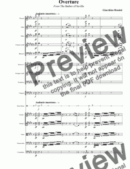 page one of Overture From The Barber of Seville