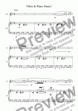 page one of Piano & Oboe Dance