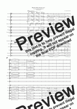 page one of Bruch violin concerto no.1 alternative ending ver.2 (short ver.)
