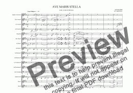 page one of Monteverdi - Ave Maris Stella (Brass Band)