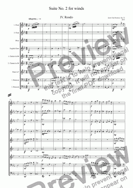 page one of Suite No. 2 for winds, Op. 51 - IV. Rondo