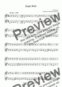 page one of Jingle Bells Easy Duet