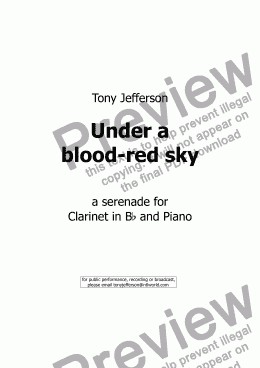 page one of Under a blood-red sky