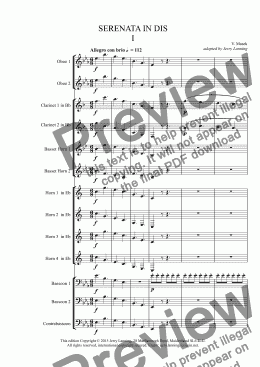 page one of SERENATA IN DIS (13 winds)