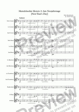 page one of Mendelssohn Motets 2: Am Neujahrstage [New Year’s Day]