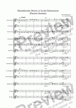 page one of Mendelssohn Motets 4: In der Passionszeit [Passion Sunday]