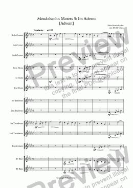 page one of Mendelssohn Motets 5: Im Advent [Advent]