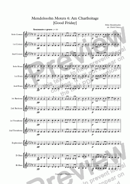 page one of Mendelssohn Motets 6: Am Charfreitage [Good Friday]