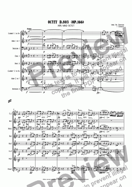 page one of Schubert: Octet D.803 (Op.166)(Mvt.1) (originally written for octet of 3 winds/5 strings) arr. wind octet
