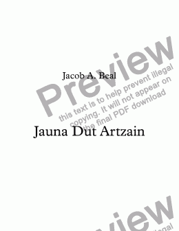 page one of Jauna dut Artzain