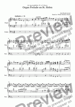 page one of Organ Prelude on St. Helen