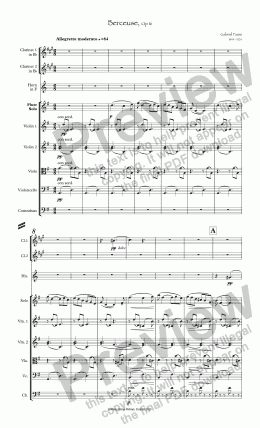 page one of Faure Berceuse for Flute Op 16