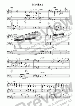page one of Marijke 2 for Baritone Sax and Piano