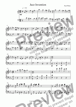 page one of Jazz Invention