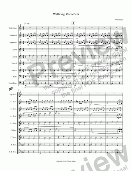 page one of Waltzing Recorders