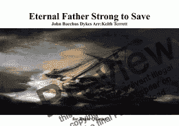 page one of Eternal Father Strong to Save for Brass Quintet (with last verse)