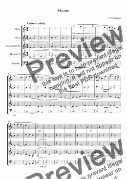 page one of Farewell Hymn