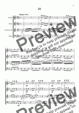 page one of Woodwind Quartet (Mov.III)