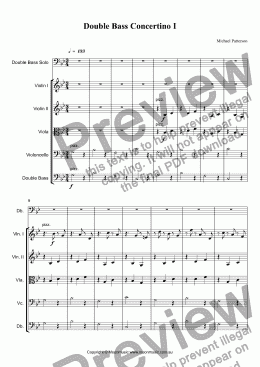 page one of Double Bass Concertino I