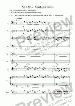 page one of Gilbert & Sullivan arrangements - Pirates, Iolanthe, Gondoliers